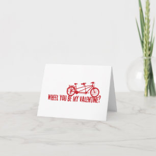 Carte Wheel You Be My Valentine Bicycle Saint Valentin