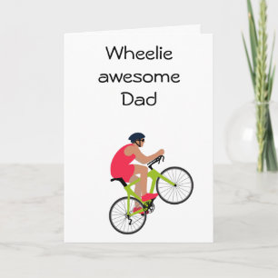 Carte Wheelie fantastique Papa drôle vélo Fête des Pères