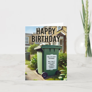 Carte Wheelie Funny Birthday - Prosecco Bin Edition