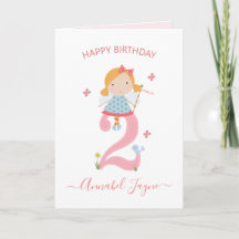 Whimsical 2ème anniversaire fée filles rose mignon