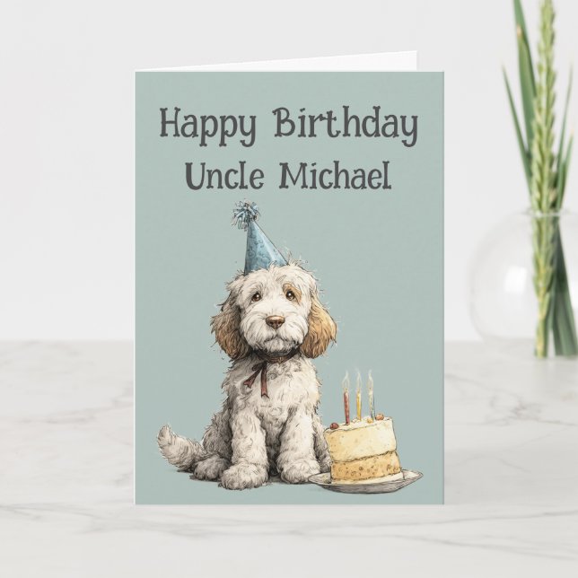 Carte Whimsical Cockapoo Dog Birthday Card (Devant)