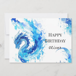 Carte Whimsical Digital Dragon Anniversaire