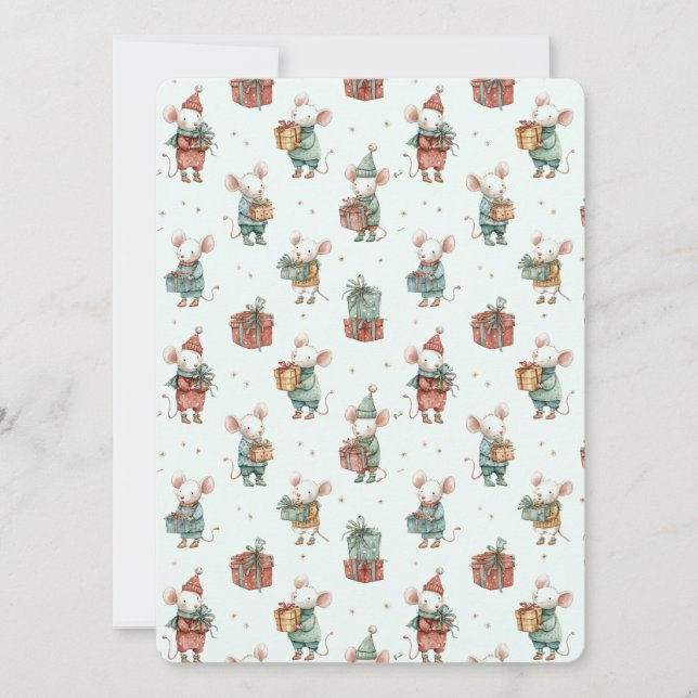 Carte Whimsical Flat Christmas Card – Cute Holiday Cheer (Devant)