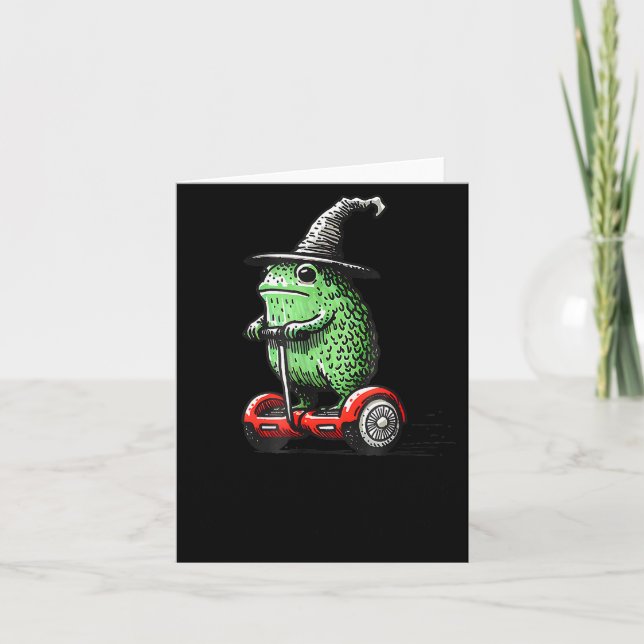 Carte Whimsical Frog Wizard Off To Commit Tom Foolery Fr (Devant)