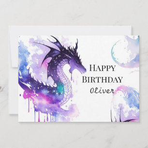 Carte Whimsical Printable Dragon Anniversaire