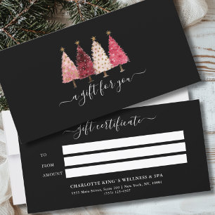 Carte Whimsical Red Pink Black Salon Certificat cadeau