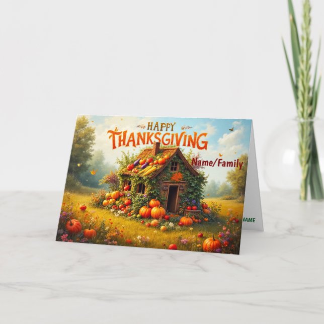 Carte Whimsical Thanksgiving Harvest (Devant)