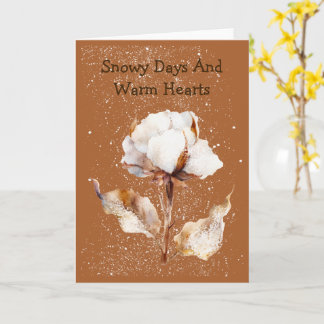 Carte Whimsical Winter Wishes Snowy Greeting Card
