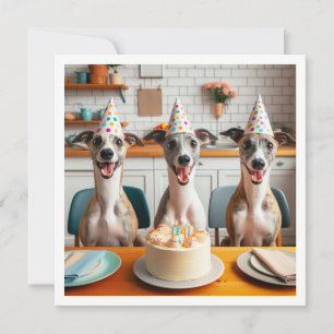 Carte Whippet, anniversaire Whippet, Whippet