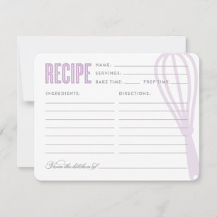 Carte Whisk rétro en violet Recette