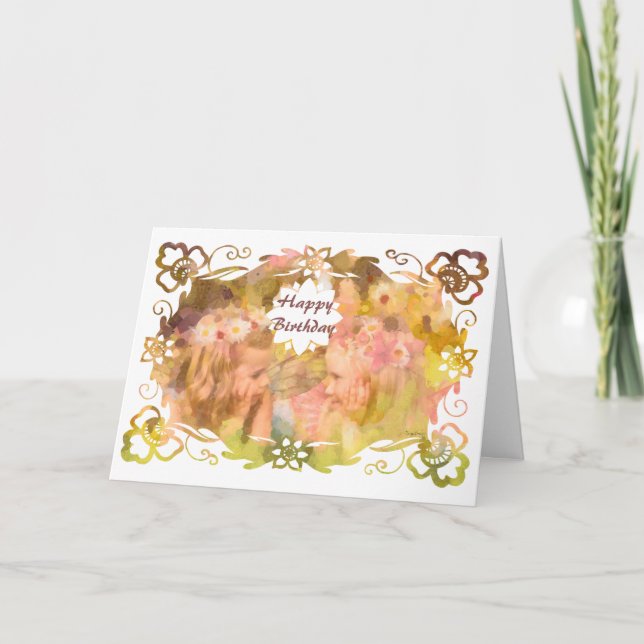 Carte Whispers of Magic: Two Fairy Friends in a Garden (Devant)