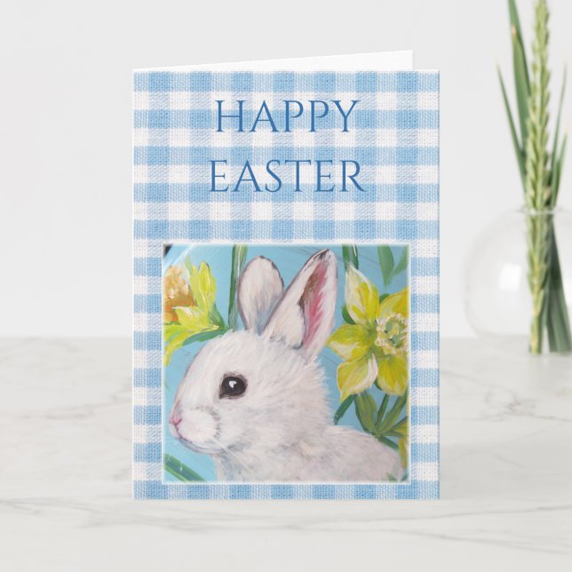 Carte White Bunny Blank Easter Card (Devant)