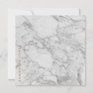 Carte White Carrara Marble Gold Classic Personalised