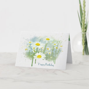 Carte White Daisy Field Anniversaire
