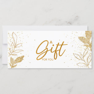 Carte White Gold Salon Boutique Certificat cadeau d'affa