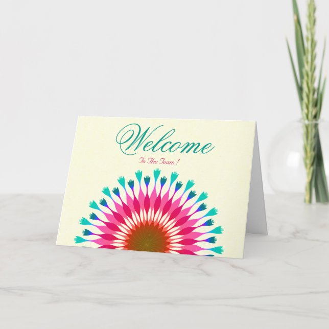 Carte White Minimal Lotus Welcome Wishing (Devant)