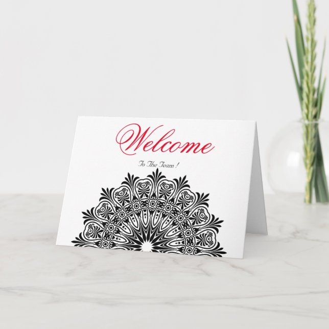Carte White Minimal Lotus Welcome Wishing (Devant)
