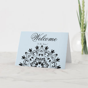 Carte White Minimal Lotus Welcome Wishing