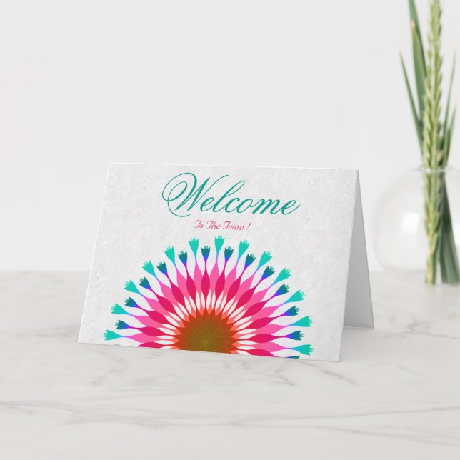 Carte White Minimal Lotus Welcome Wishing (Devant)