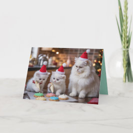 Carte White Persian Christmas Cookies Card