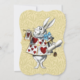 Carte White Rabbit Alice Wonderland Hearts Fourre-tout