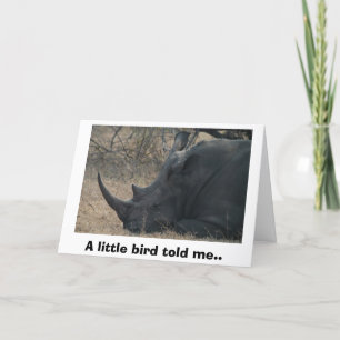 Carte White Rhino gets Advice from a Little Bird, A l...