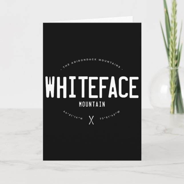 Carte Whiteface Mountain New York Graphic Distressed Vin (Devant)