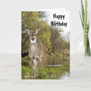 Carte Whitetail Deer par Creek Joyeux anniversaire pour 