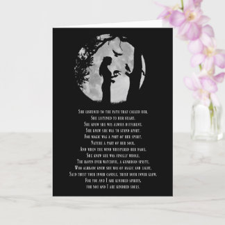 Carte Wicca Inspiré Joyeux Poème Anniversaire Avec Raven