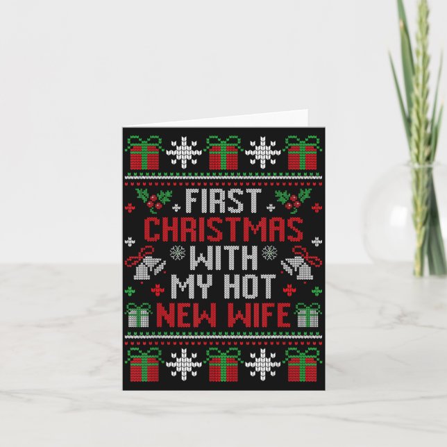 Carte Wife Husband First Christmas Just Married Christma (Devant)