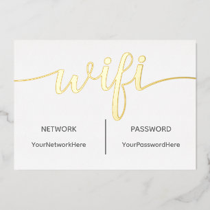 Carte Wifi pour les clients avec Real Foil