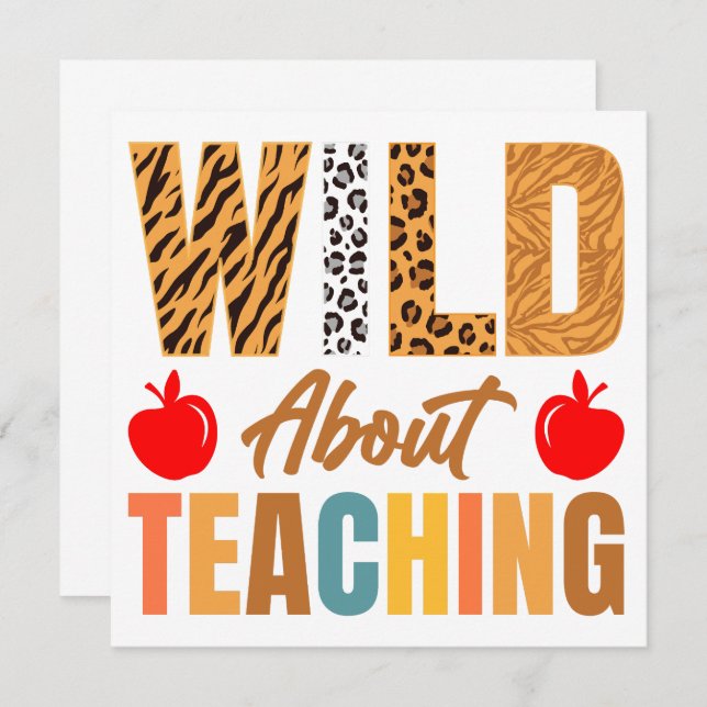 Carte Wild About Enseignement (Devant / Derrière)