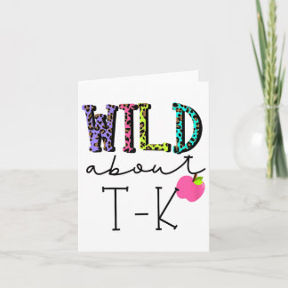 Carte Wild About Tk For T K Enseignant Lea Étudiant