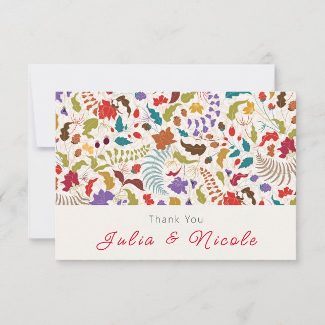 Carte Wild Rose Woods Exotic Flower Garden Mariage (Devant)