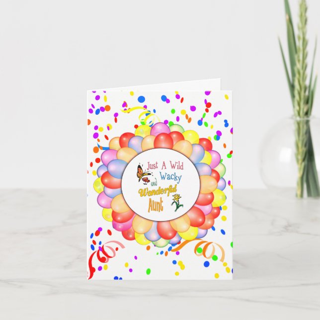 Carte Wild Wacky Merveilleux Cadeaux De Tantes (Devant)