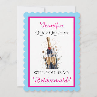 Carte Will you be my Bridesmaid