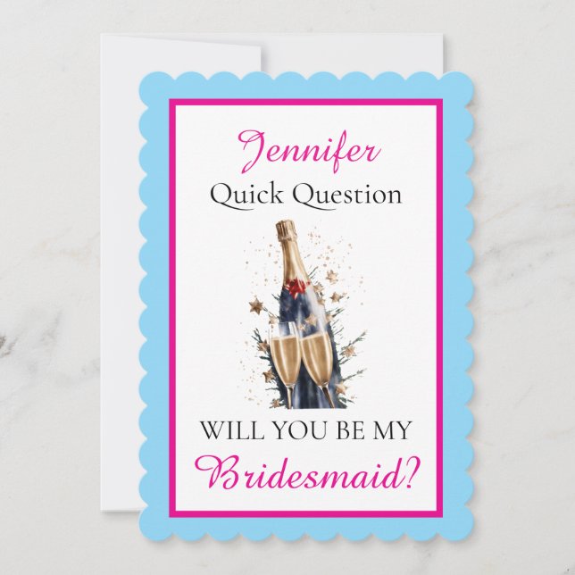 Carte Will you be my Bridesmaid (Devant)