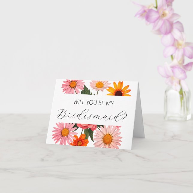 Carte Will you be my Bridesmaid proposal card (Orchidée)
