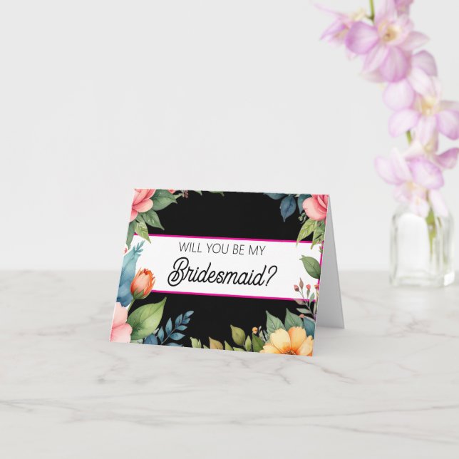 Carte Will you be my Bridesmaid proposal card (Orchidée)