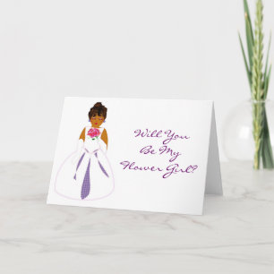 Carte "Will You Be My Flower Girl" - Personnalisab