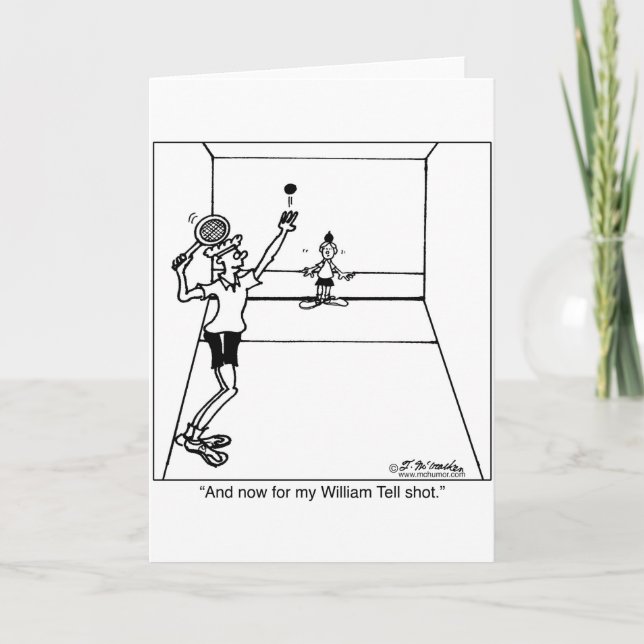 Carte William disent le tir de racquetball (Devant)