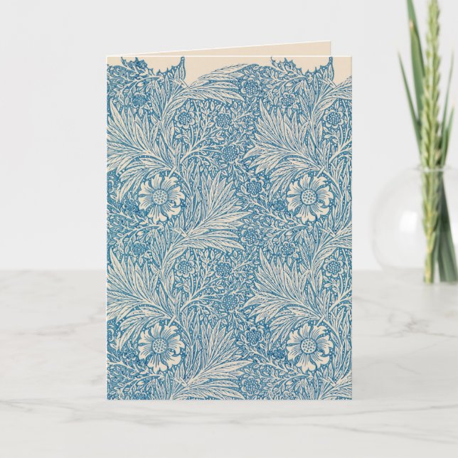 Carte William Morris - Art Nouveau Blue Marigold (Devant)