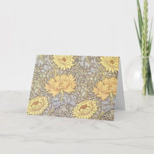 Carte William Morris Chrysanthemum Fleurs maman