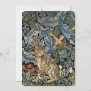 Carte William Morris Forest Rabbit Floral Art