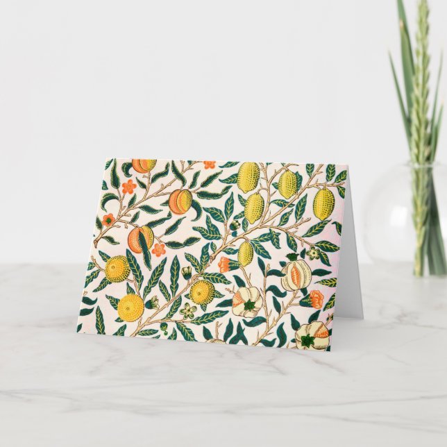 Carte William Morris Fruit Et Grenade (Devant)