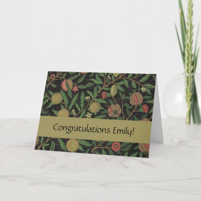 Carte William Morris grenade classique fruits (Devant)