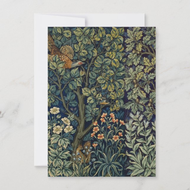 Carte William Morris Pheasier Bois Bois (Devant)
