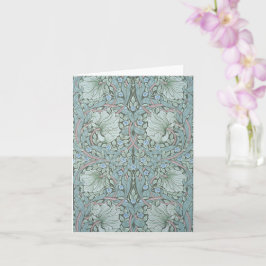 Carte William Morris - Pimpernel : Fleurs bleues et vert