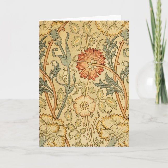 Carte William Morris Rose Flower Fond d'écran Motif (Devant)