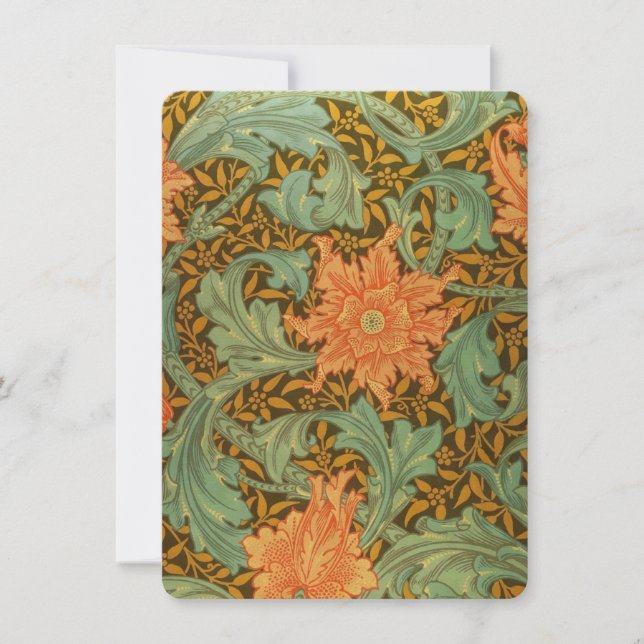 Carte William Morris Single Stem Pattern (Devant)